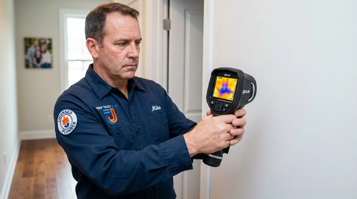 Thermal imaging leak detection by Johns Plumbing LLC in Brentwood
